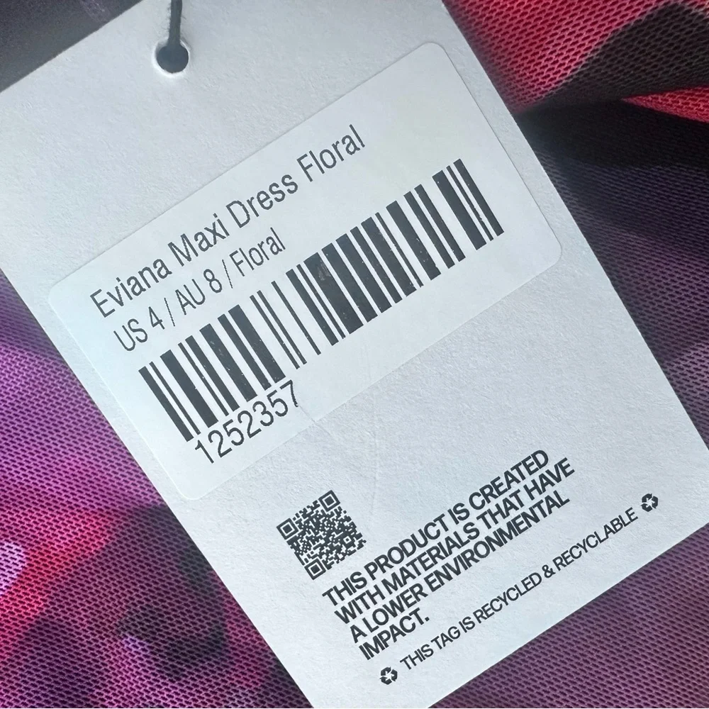 NWT Princess Polly Eviana Maxi Dress Floral Black Pink Purple Wedding - Size 4 - Picture 7 of 7